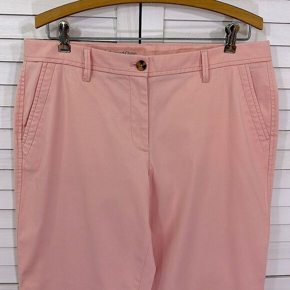 Talbots Relaxed Chino Pants Size 8 Pink Ankle Pants NWOT - Picture 4 of 11